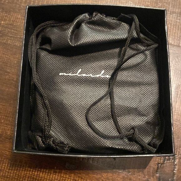 Milorde Black Leather belt with silver tone Hardware size 38 - Picture 3 of 5